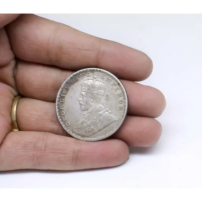 Karizma Jewels Pure silver George V King Emperor One Rupee India 1916 Old coin Rings Karizma Jewels Pure silver George V King Emperor One Rupee India 1916 Old coin Rings