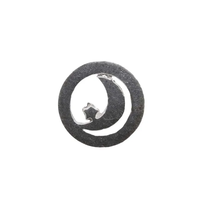 Karizma Jewels Real Sterling Silver Moon And Star nose stud Corkscrew nose ring L bend 22g Rings