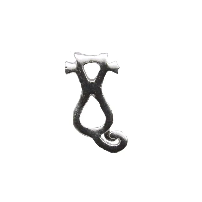 Karizma Jewels Rings Cute Cat Real Sterling Silver nose stud Corkscrew nose ring L bend 22g