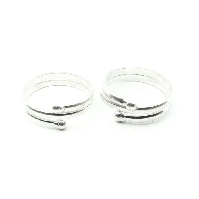 Karizma Jewels Rings Real Sterling Silver Toe THUMB Rings Indian Handmade bichia Pair foot ring