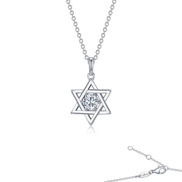 Lafonn Necklaces 046 CTW Star of David Pendant Necklace