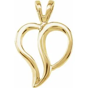 Necklaces 10K Yellow 185x12 mm Heart Pendant825012254PSTWBC WB Choice Jewelry Necklaces 10K Yellow 185x12 mm Heart Pendant825012254PSTWBC WB Choice Jewelry