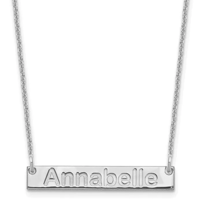 Necklaces 14K White Gold Small Polished Arial Rounded Bar NecklaceWBCXNA1231W WB Choice Jewelry Necklaces 14K White Gold Small Polished Arial Rounded Bar NecklaceWBCXNA1231W WB Choice Jewelry
