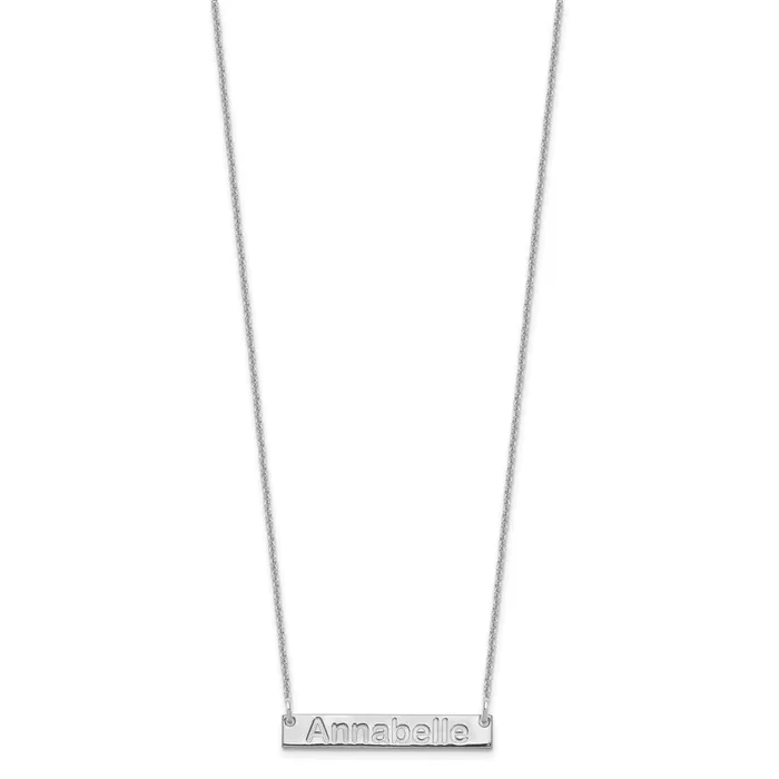 Necklaces 14K White Gold Small Polished Arial Rounded Bar NecklaceWBCXNA1231W WB Choice Jewelry Necklaces 14K White Gold Small Polished Arial Rounded Bar NecklaceWBCXNA1231W WB Choice Jewelry