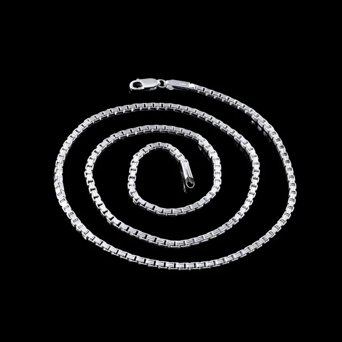 Necklaces Box Design Real 925 Sterling Silver Unisex Neck Chain 195 Karizma Jewels