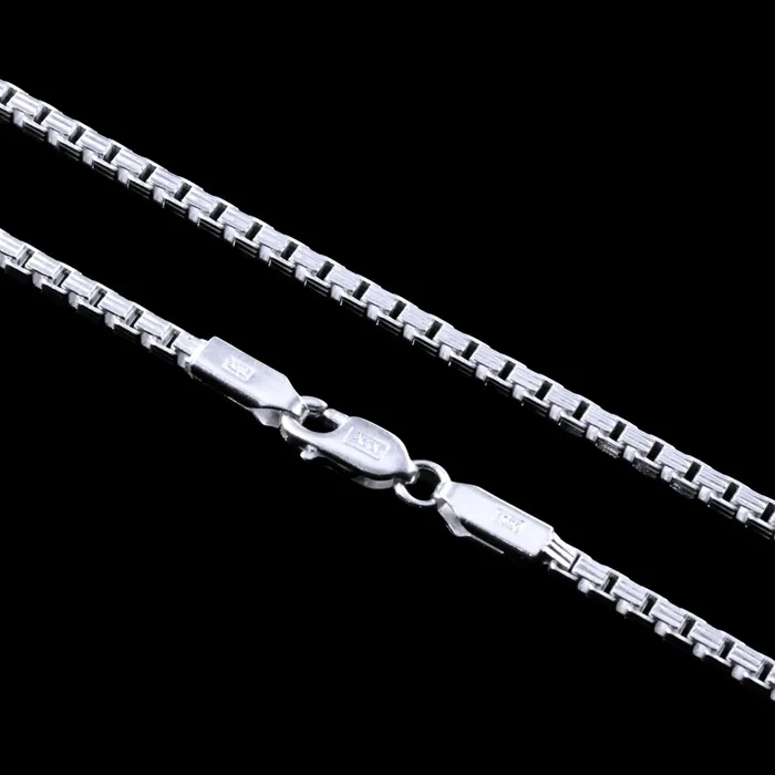 Necklaces Box Design Real 925 Sterling Silver Unisex Neck Chain 195 Karizma Jewels