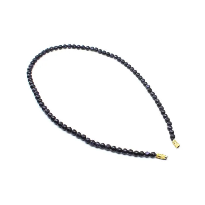 Necklaces Karizma Jewels Blue sunstone 52 mm beads single line Necklace 16