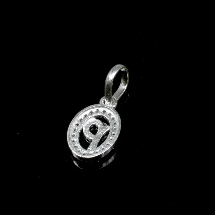 Necklaces Karizma Jewels Pure 925 Sterling Cute Silver P Letter Alphabet Pendant CZ for Girl