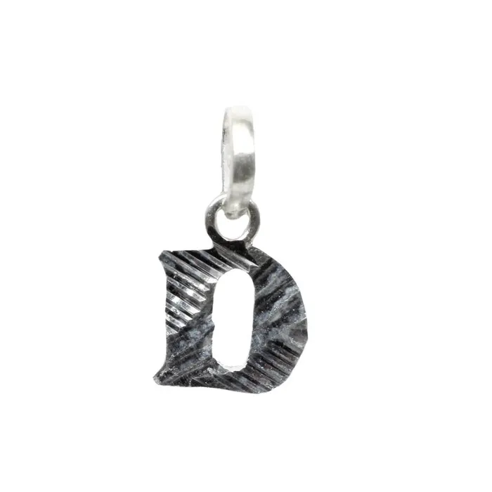 Necklaces Karizma Jewels Pure Silver D Letter Alphabet Pendant for men women