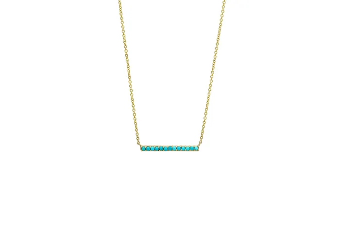 Necklaces Shylee Rose Jewelry Turquoise Bar Necklace