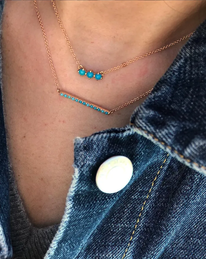 Necklaces Shylee Rose Jewelry Turquoise Bar Necklace