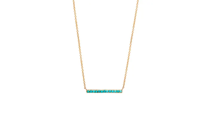 Necklaces Shylee Rose Jewelry Turquoise Bar Necklace