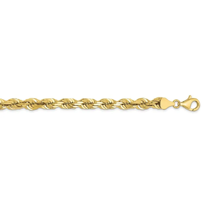 Necklaces WB Choice Jewelry 10k 65mm Diamondcut Rope ChainWBC10K04524 Necklaces WB Choice Jewelry 10k 65mm Diamondcut Rope ChainWBC10K04524