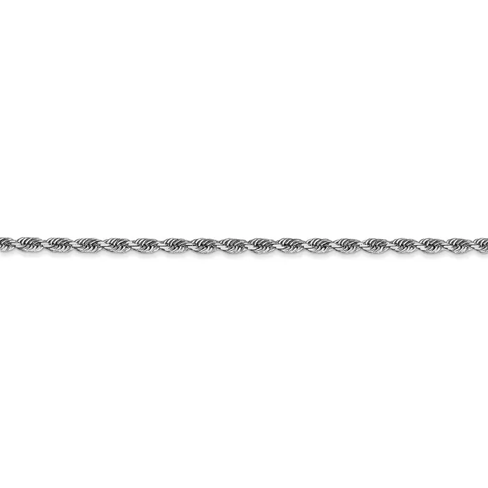 Necklaces WB Choice Jewelry 10k White Gold 225mm DC Quadruple Rope Chain AnkletWBC10WQT0189 Necklaces WB Choice Jewelry 10k White Gold 225mm DC Quadruple Rope Chain AnkletWBC10WQT0189