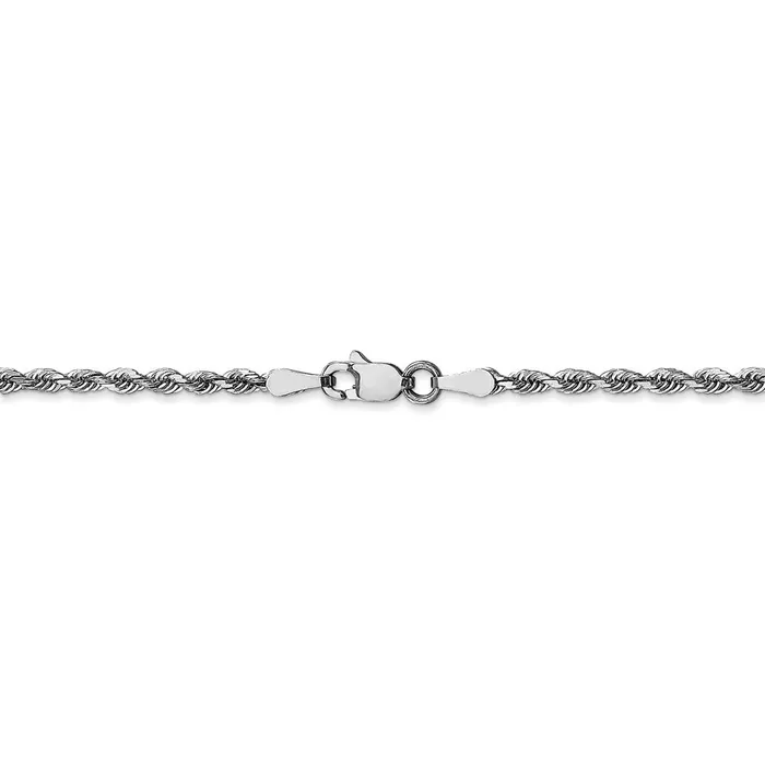 Necklaces WB Choice Jewelry 10k White Gold 225mm DC Quadruple Rope Chain AnkletWBC10WQT0189 Necklaces WB Choice Jewelry 10k White Gold 225mm DC Quadruple Rope Chain AnkletWBC10WQT0189
