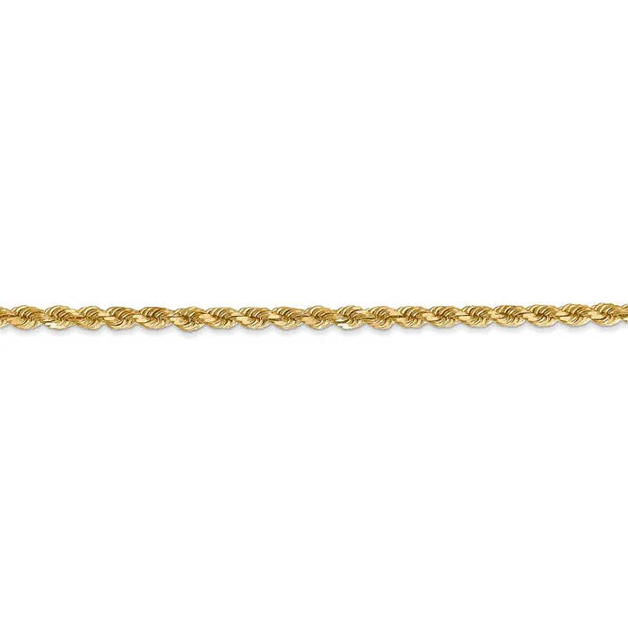 Necklaces WB Choice Jewelry 14k 275mm Diamondcut Rope with Lobster Clasp ChainWBC021L8 Necklaces WB Choice Jewelry 14k 275mm Diamondcut Rope with Lobster Clasp ChainWBC021L8