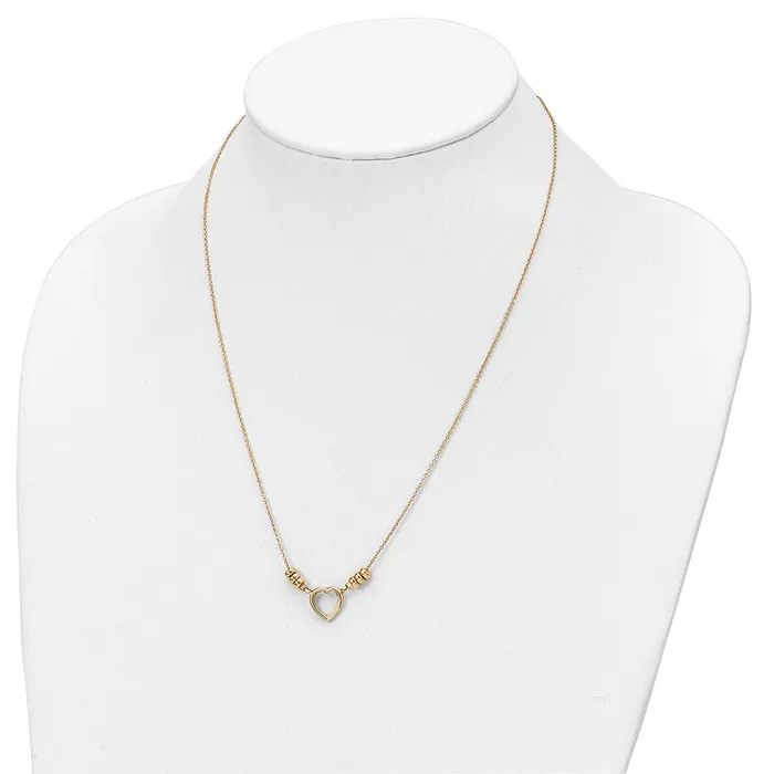 Necklaces WB Choice Jewelry 14K Polished Heart Bead w15 in ext NecklaceWBCSF285718 Necklaces WB Choice Jewelry 14K Polished Heart Bead w15 in ext NecklaceWBCSF285718