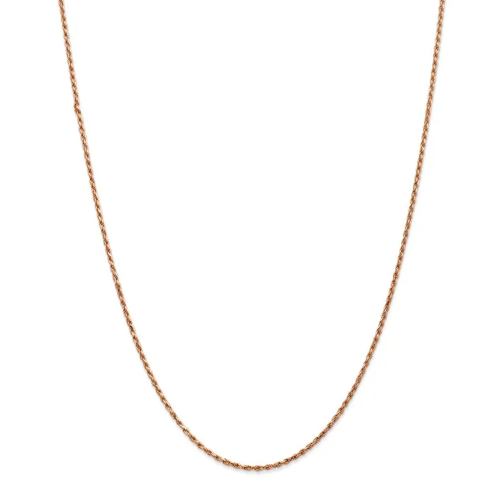 Necklaces WB Choice Jewelry 14k Rose Gold 18mm DC Machinemade Rope ChainWBCR01424 Necklaces WB Choice Jewelry 14k Rose Gold 18mm DC Machinemade Rope ChainWBCR01424
