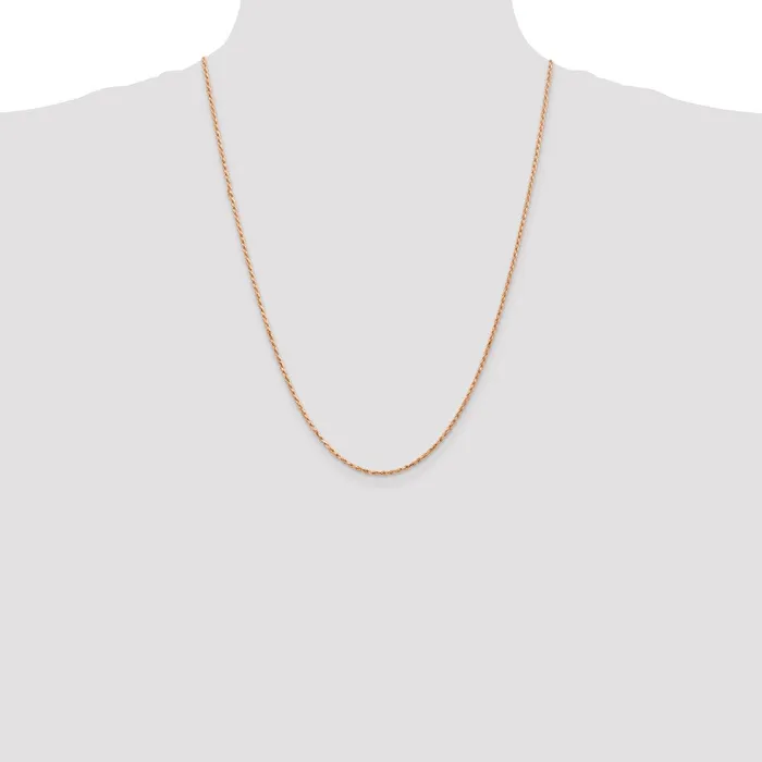 Necklaces WB Choice Jewelry 14k Rose Gold 18mm DC Machinemade Rope ChainWBCR01424 Necklaces WB Choice Jewelry 14k Rose Gold 18mm DC Machinemade Rope ChainWBCR01424