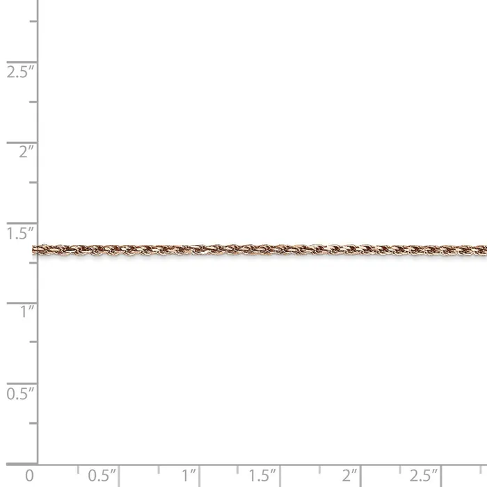 Necklaces WB Choice Jewelry 14k Rose Gold 18mm DC Machinemade Rope ChainWBCR01424 Necklaces WB Choice Jewelry 14k Rose Gold 18mm DC Machinemade Rope ChainWBCR01424