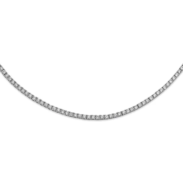 Necklaces WB Choice Jewelry Cheryl M Sterling Silver Rhodiumplated 18 inch CZ NecklaceWBCQCM143318