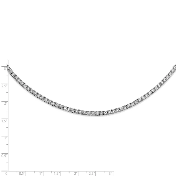 Necklaces WB Choice Jewelry Cheryl M Sterling Silver Rhodiumplated 18 inch CZ NecklaceWBCQCM143318 Necklaces WB Choice Jewelry Cheryl M Sterling Silver Rhodiumplated 18 inch CZ NecklaceWBCQCM143318