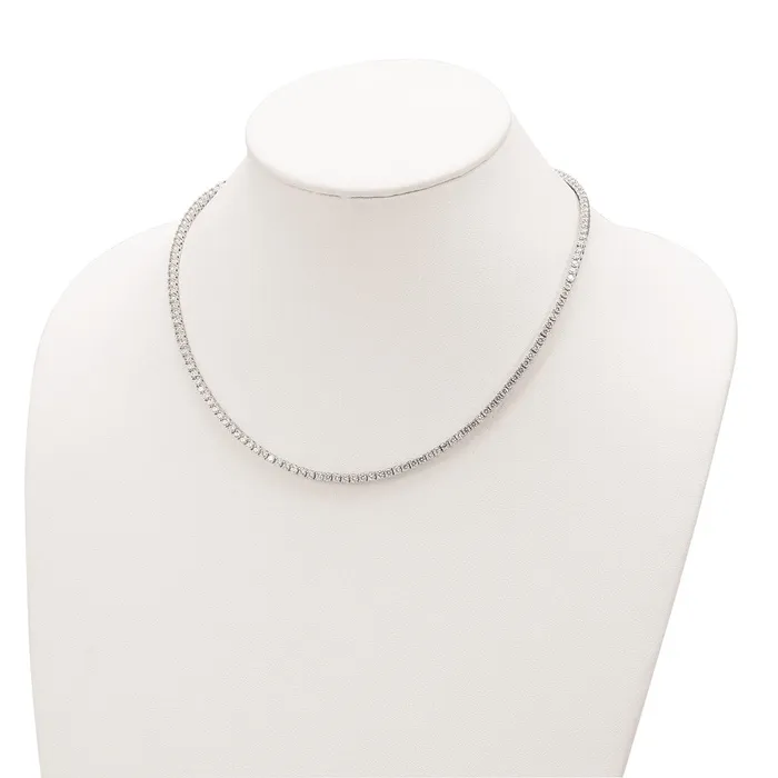 Necklaces WB Choice Jewelry Cheryl M Sterling Silver Rhodiumplated 18 inch CZ NecklaceWBCQCM143318 Necklaces WB Choice Jewelry Cheryl M Sterling Silver Rhodiumplated 18 inch CZ NecklaceWBCQCM143318