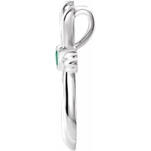 Necklaces WB Choice Jewelry Platinum Emerald Cross Pendant R42369712PSTWBC Necklaces WB Choice Jewelry Platinum Emerald Cross Pendant R42369712PSTWBC