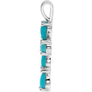 Platinum Cabochon Turquoise Cross PendantR42378613PSTWBC WB Choice Jewelry Necklaces Platinum Cabochon Turquoise Cross PendantR42378613PSTWBC WB Choice Jewelry Necklaces