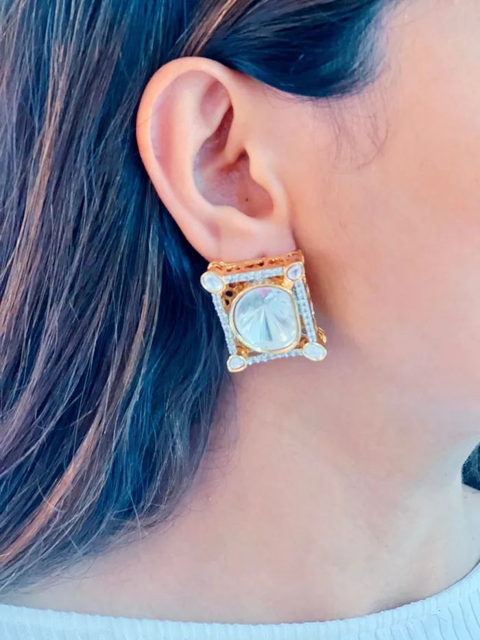 PRERTO ECOMMERCE PRIVATE LIMITED Earrings Zoey Kundan Stud Earrings