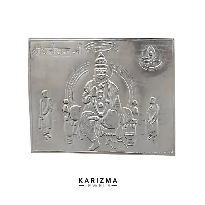 Real Silver Shree Dharmraj Yantra Hindu religious red book and astrological remedies Karizma Jewels Rings