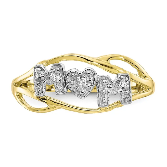 Rings 10K wRhodium Mom CZ RingWBC10C1221 WB Choice Jewelry Rings 10K wRhodium Mom CZ RingWBC10C1221 WB Choice Jewelry