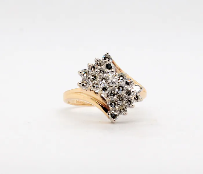 Rings Estate 14KY 104 Cttw Diamond Waterfall Ring HSi1 FULLERS PURCHASE FROM PUBLIC Rings Estate 14KY 104 Cttw Diamond Waterfall Ring HSi1 FULLERS PURCHASE FROM PUBLIC