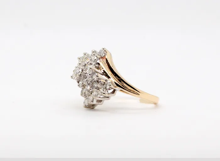 Rings Estate 14KY 104 Cttw Diamond Waterfall Ring HSi1 FULLERS PURCHASE FROM PUBLIC Rings Estate 14KY 104 Cttw Diamond Waterfall Ring HSi1 FULLERS PURCHASE FROM PUBLIC