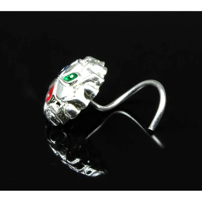Rings Karizma Jewels Indian 925 Sterling Silver Nose Stud corkscrew piercing nose ring L Bend 22g