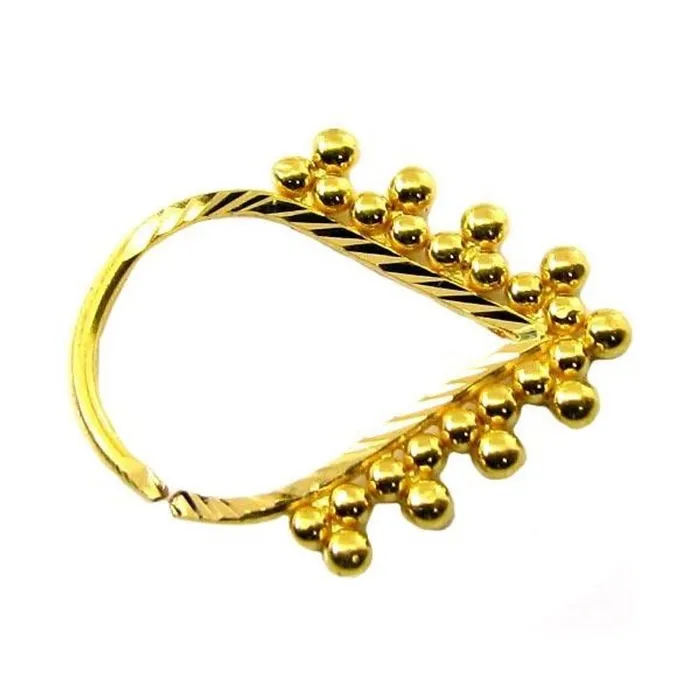 Rings Karizma Jewels Precious Piercing Septum Nose Hoop Ring Real 22k Yellow Gold