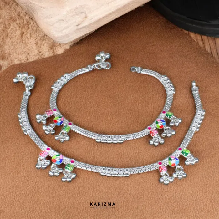 Rings Karizma Jewels Real Sterling Silver Indian women brides collection Anklets Ankle Pair 103 Rings Karizma Jewels Real Sterling Silver Indian women brides collection Anklets Ankle Pair 103