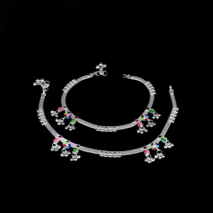 Rings Karizma Jewels Real Sterling Silver Indian women brides collection Anklets Ankle Pair 103