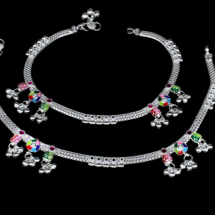 Rings Karizma Jewels Real Sterling Silver Indian women brides collection Anklets Ankle Pair 103