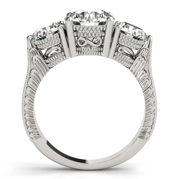 Rings Overnight Mountings Bridal Three Stone Diamond Engagement Ring