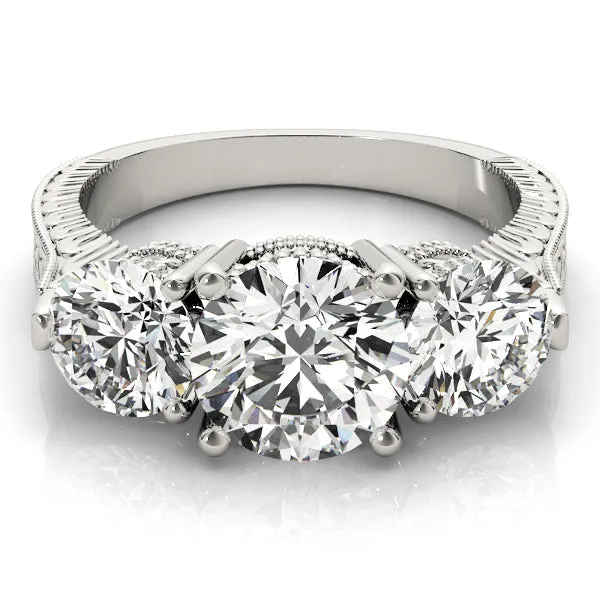 Rings Overnight Mountings Bridal Three Stone Diamond Engagement Ring