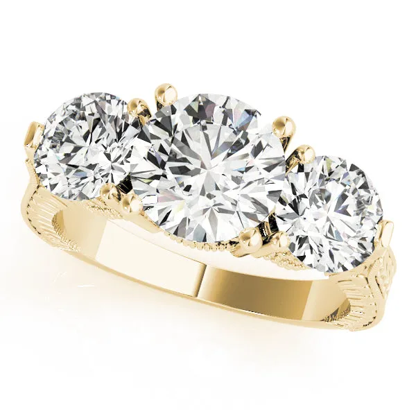 Rings Overnight Mountings Bridal Three Stone Diamond Engagement Ring