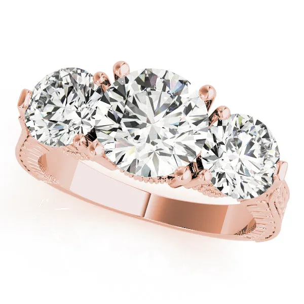 Rings Overnight Mountings Bridal Three Stone Diamond Engagement Ring