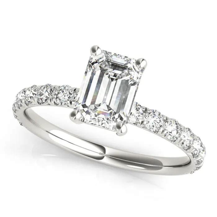 Rings Overnight Mountings Fashion Single Row Diamond Engagement Ring