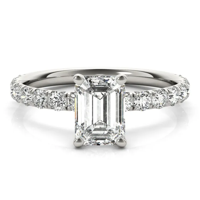 Rings Overnight Mountings Fashion Single Row Diamond Engagement Ring