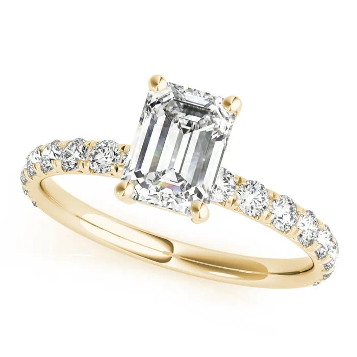 Rings Overnight Mountings Fashion Single Row Diamond Engagement Ring