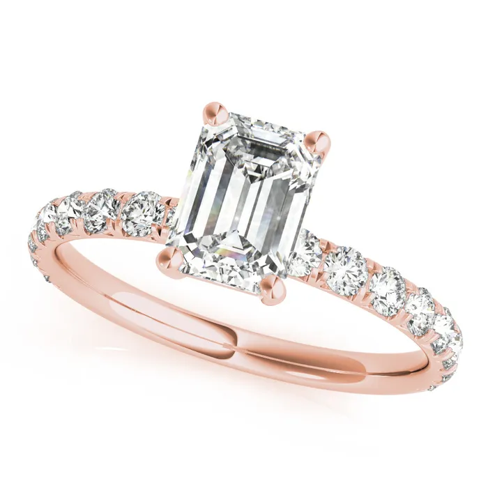 Rings Overnight Mountings Fashion Single Row Diamond Engagement Ring