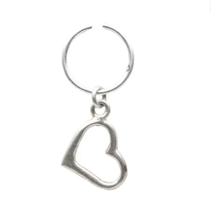 Rings Real 925 Sterling Silver Piercing Septum Indian Heart Shape nose ring Karizma Jewels