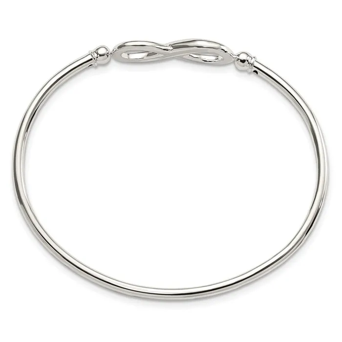 Rings Sterling Silver Polished Infinity Flexible BangleWBCQB1383 WB Choice Jewelry Rings Sterling Silver Polished Infinity Flexible BangleWBCQB1383 WB Choice Jewelry