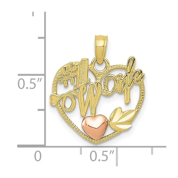 Rings WB Choice Jewelry 10k Twotone 1 WIFE Heart PendantWBC10K1711 Rings WB Choice Jewelry 10k Twotone 1 WIFE Heart PendantWBC10K1711
